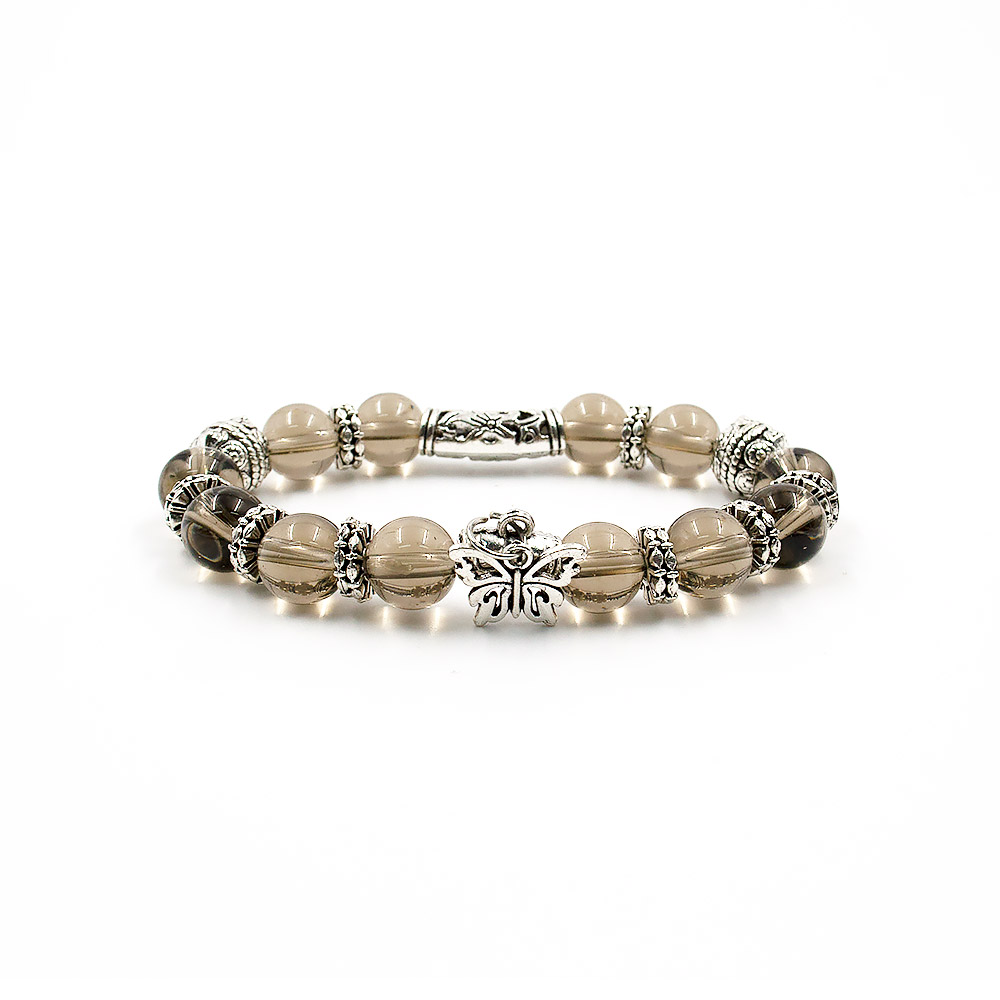 Браслет из раухтопаза "Пандора" 10мм