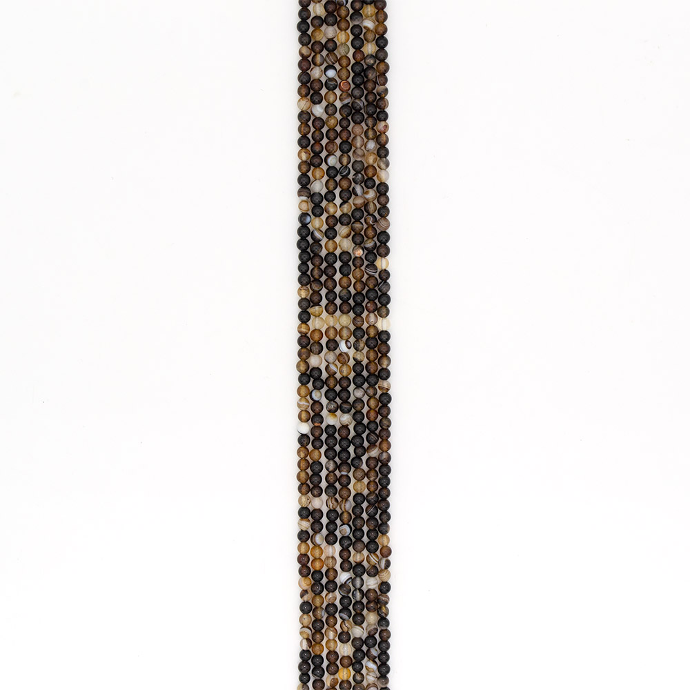 Фото товара агат шар цвет коричневый 4 мм