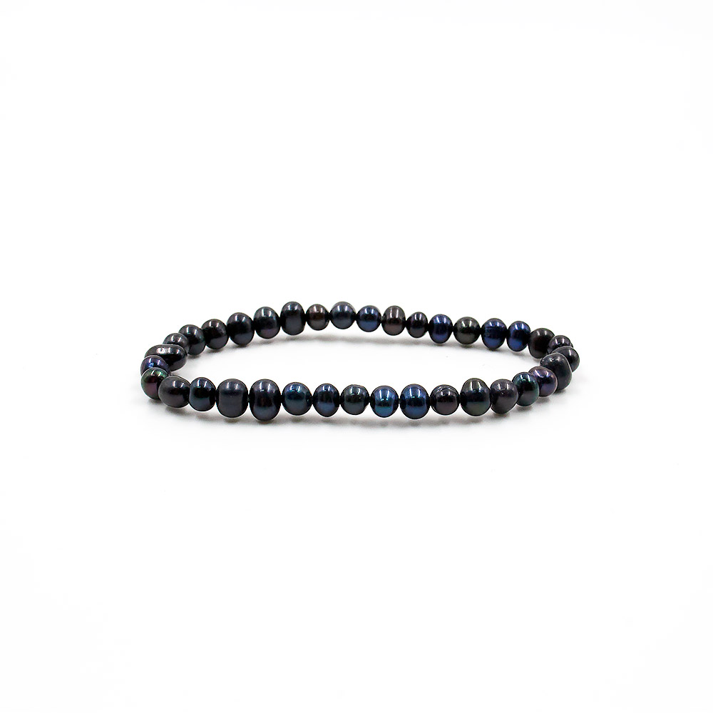 Браслет из жемчуга  черно-синего