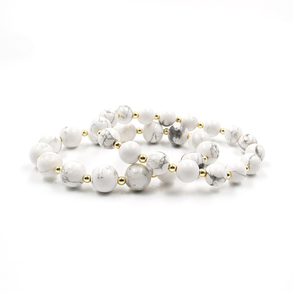 Фото товара браслет из кахолонга со вставками из гематита цвет золото