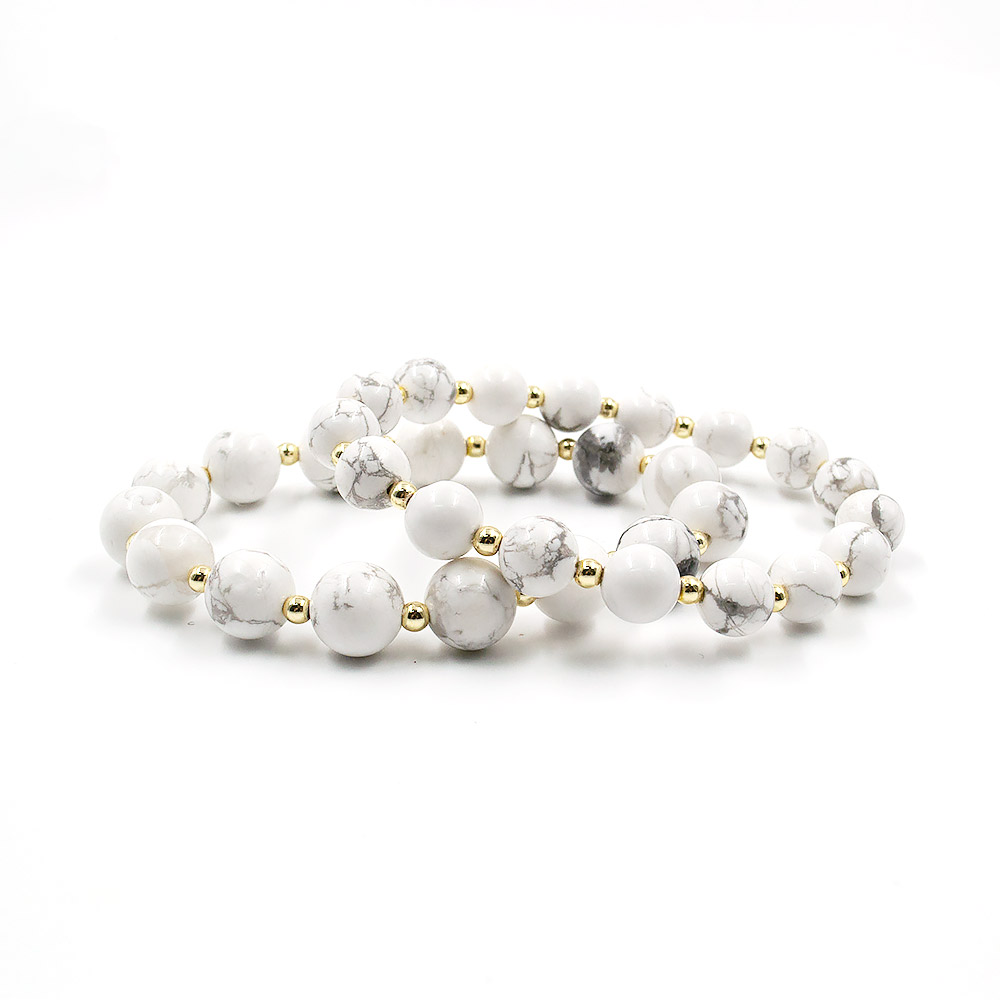 Браслет из кахолонга со вставками из гематита цвет золото