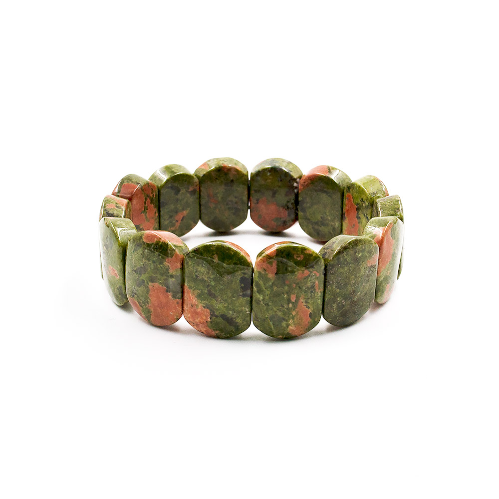 Фото товара браслет из яшмы унакит 20*14 мм сегмент овальный