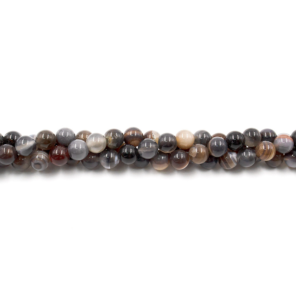 Фото товара агат шар цвет дымчатый темный 8 мм