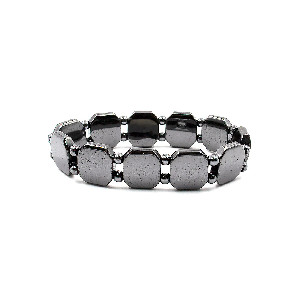 Фото товара браслет из гематита сегмент скошеный через шарик 16*14 мм