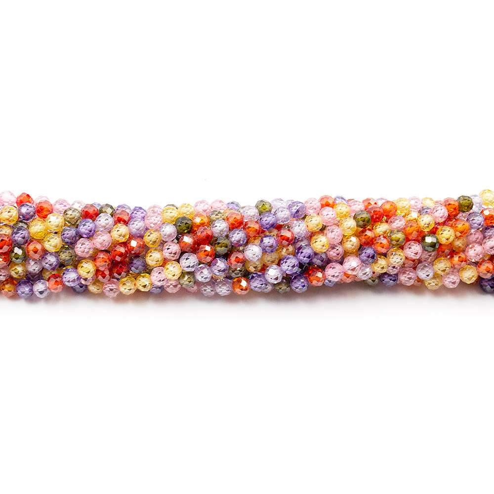 Фото товара циркон синтетический шар цвет "ассорти" 4 мм грань