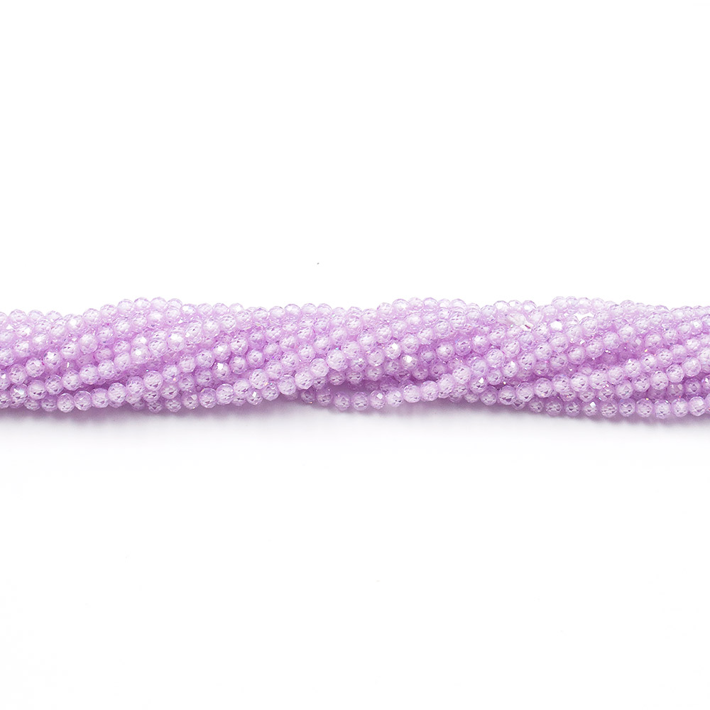 Фото товара циркон шар цвет аметист лавандовый грань 3 мм