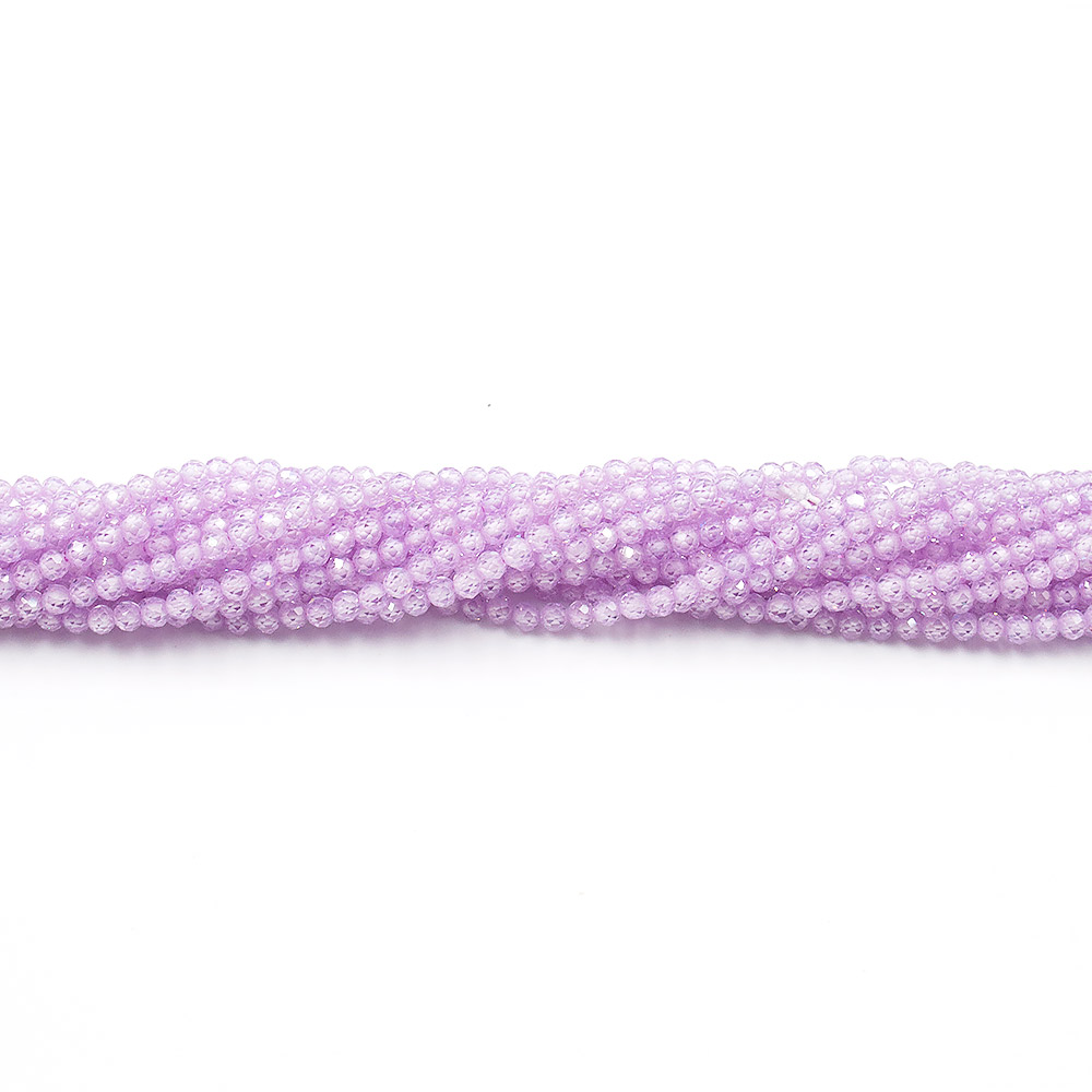 Фото товара циркон шар цвет аметист лавандовый грань 3 мм