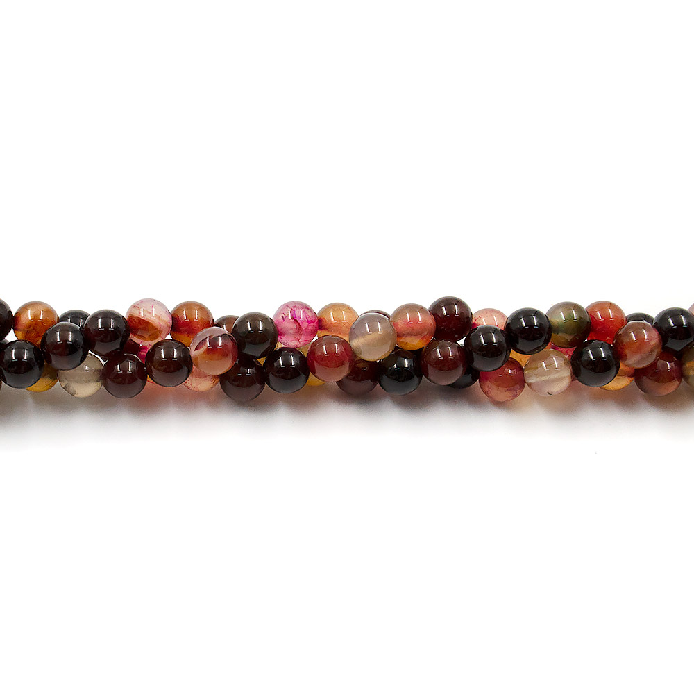 Агат кракле шар цвет темный турмалин 6 мм