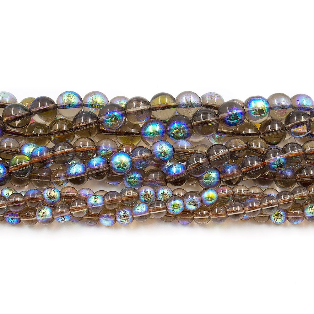 Опал синтетический шар цвет коричнево-синий