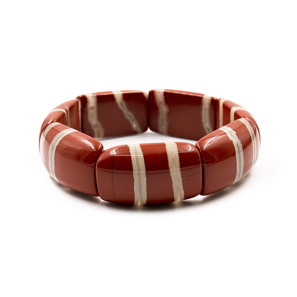 Фото товара браслет из яшмы кирпичной сегмент 33*20 мм