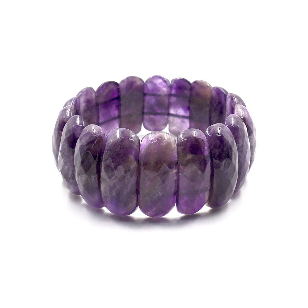 Фото товара браслет из аметиста темного 25*12 мм грань в.с.