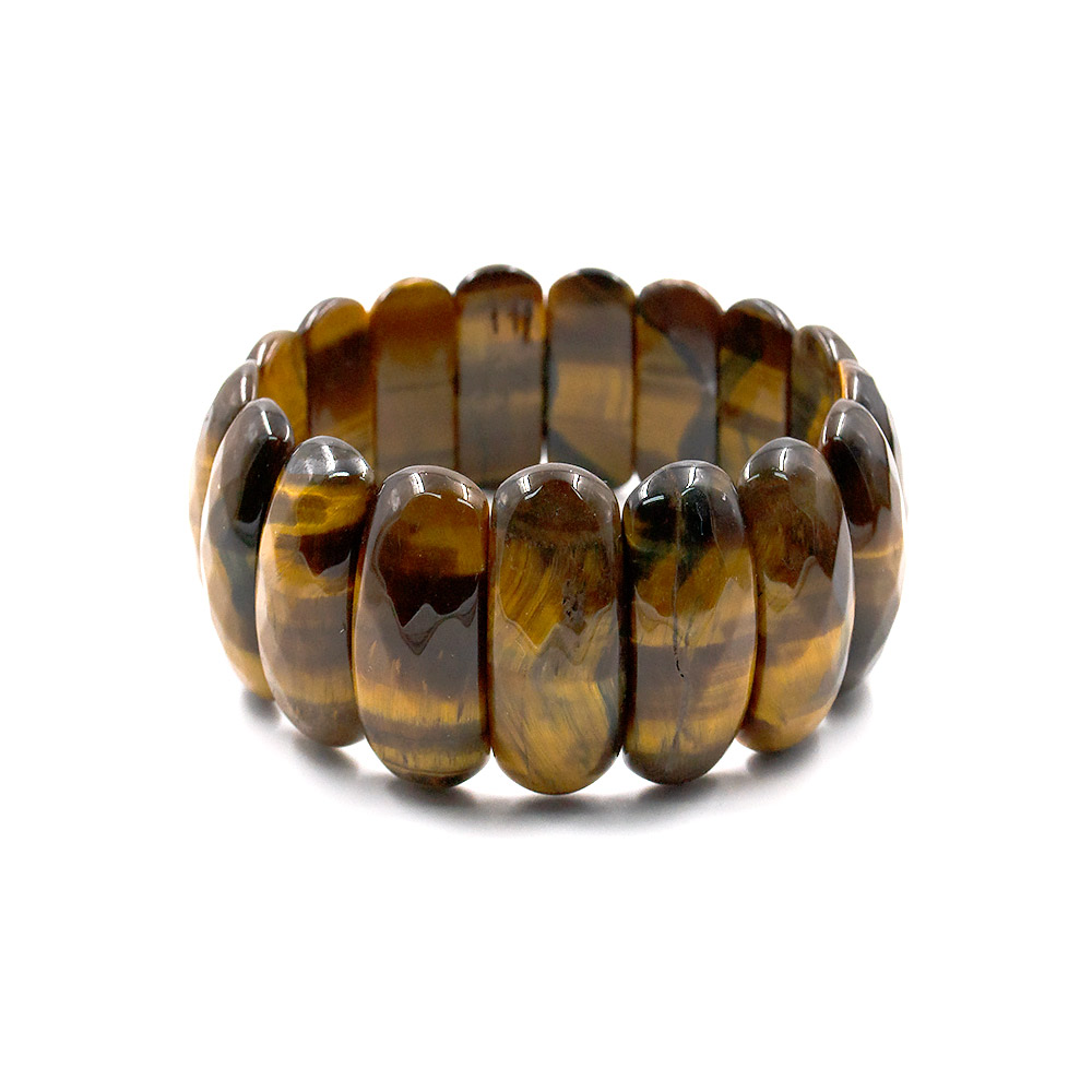Фото товара браслет из тигрового глаза сегмент 25*12 мм грань в.с.