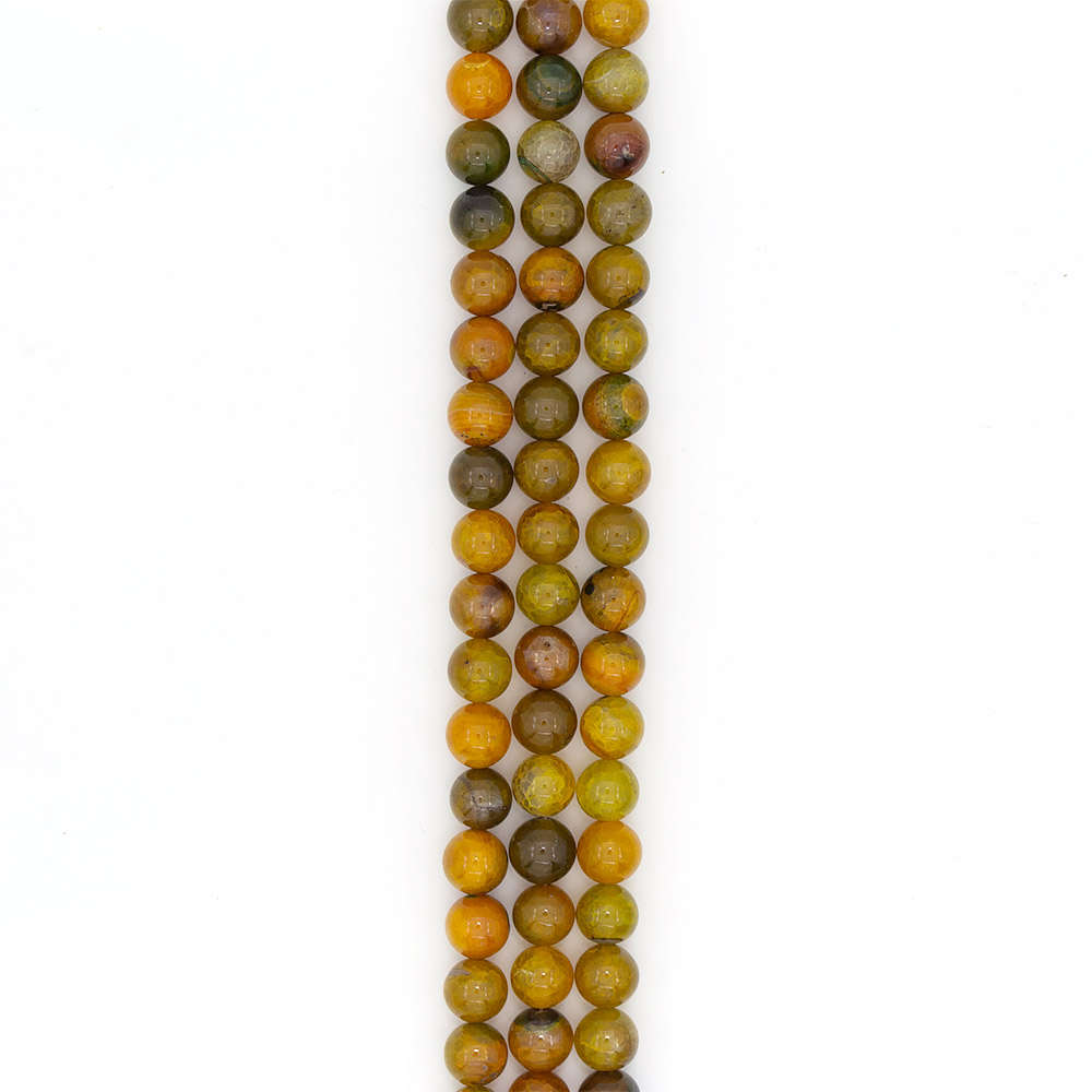 Фото товара агат кракле шар цвет желтый 14 мм