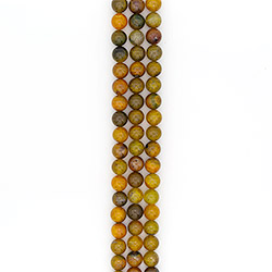 Агат кракле шар цвет желтый 14 мм