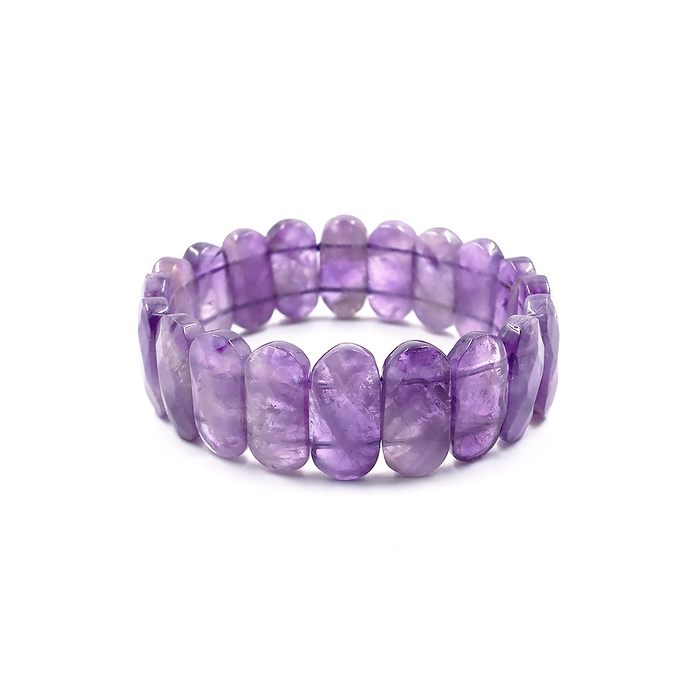 Браслет из аметиста сегмент 20*11 мм грань В.С.
