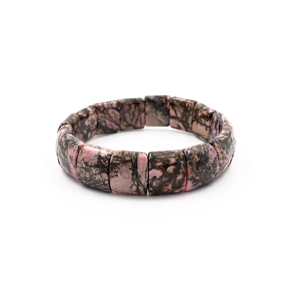 Фото товара браслет из родонита 15*12мм грань