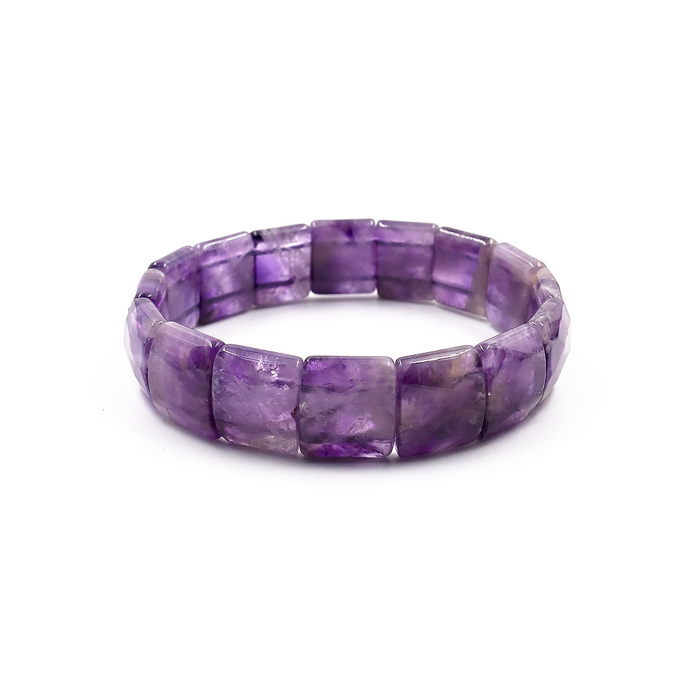 Браслет из аметиста 15*12 мм сегмент граненый