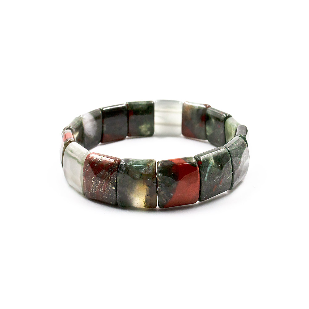 Фото товара браслет из гелиотропа 15*12 мм грань