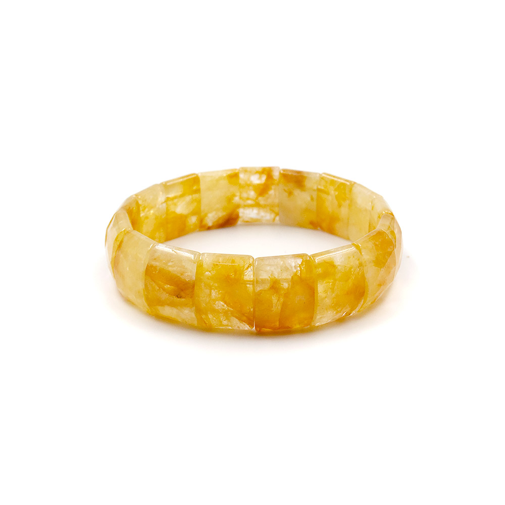 Фото товара браслет из авантюрина желтого сегмент 15*12 мм грань