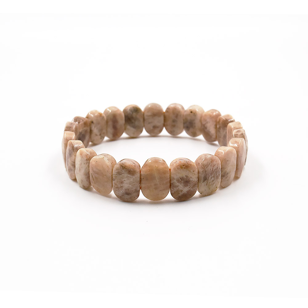 Браслет из солнечного камня сегмент граненый 14*9,5 мм