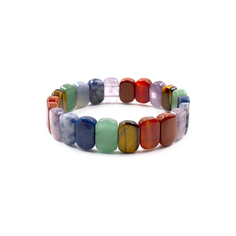 Фото товара браслет из лазурита,тигрового глаза,содалита,агата,авантюрина,аметиста сегмент 15*9 мм грань