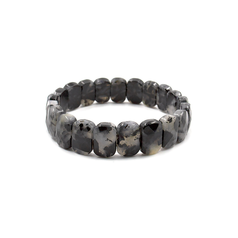 Фото товара браслет из кварца турмализированного темного сегмент овальный 14*10 мм грань