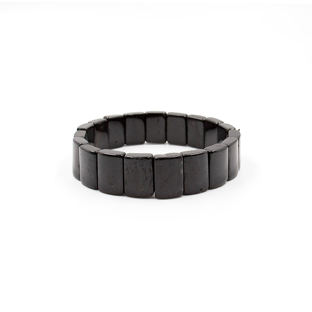 Фото товара браслет из турмалина черного сегмент прямоугольный 14*11 мм