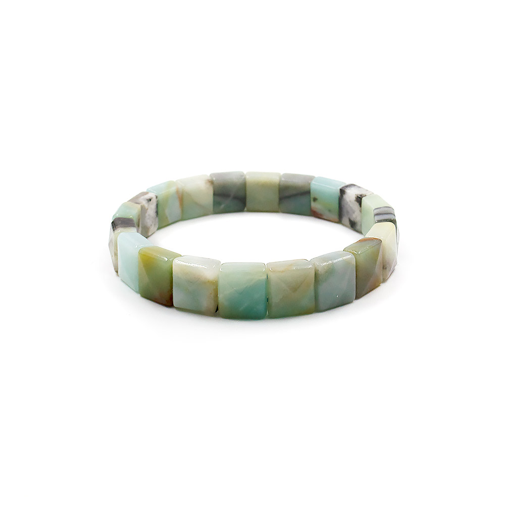 Браслет из агата афганского квадрат 10*10 мм грань