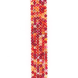 Фото товара агат шар цвет красно-розовый 4 мм