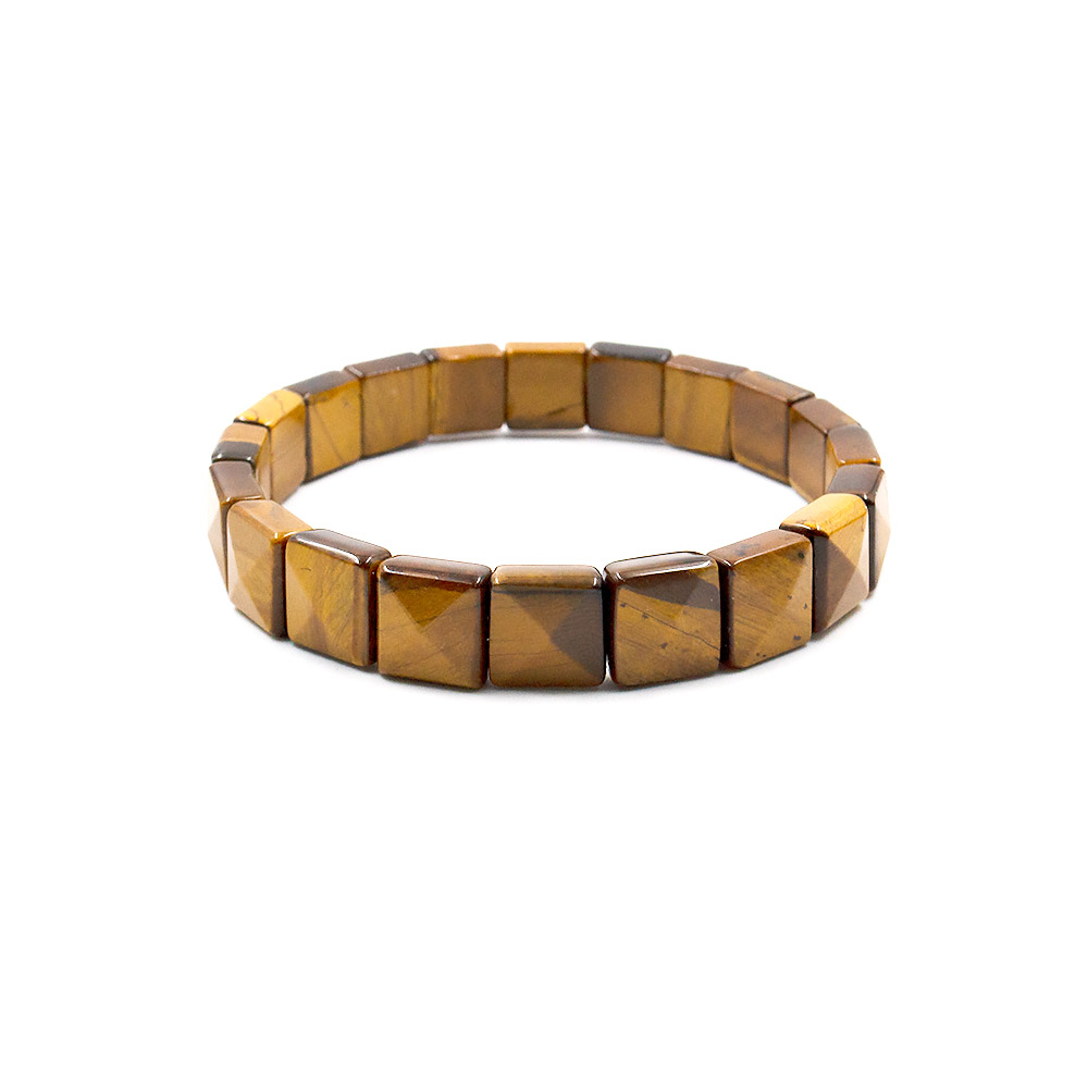 Фото товара браслет из тигрового глаза квадрат 10*10 мм грань