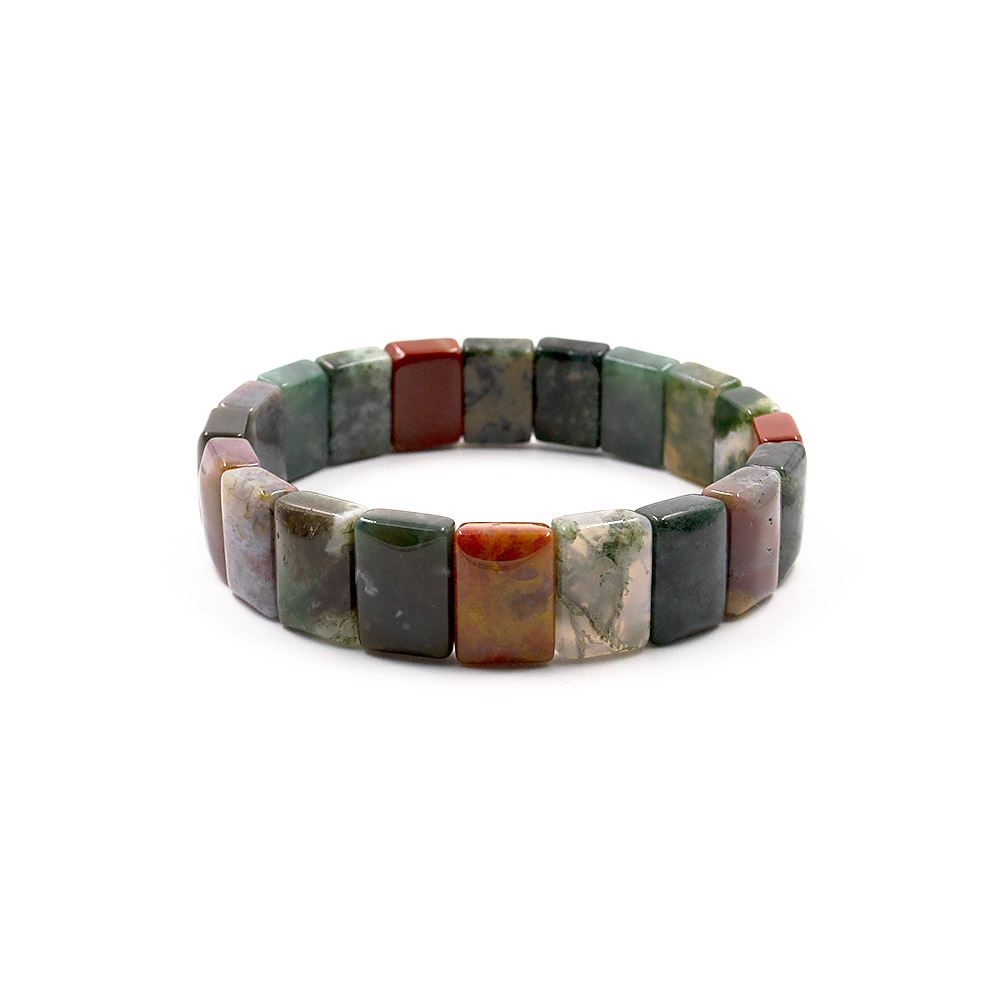 Фото товара браслет микс агат,яшма,халцедон сегмент прямоугольный 14*10 мм