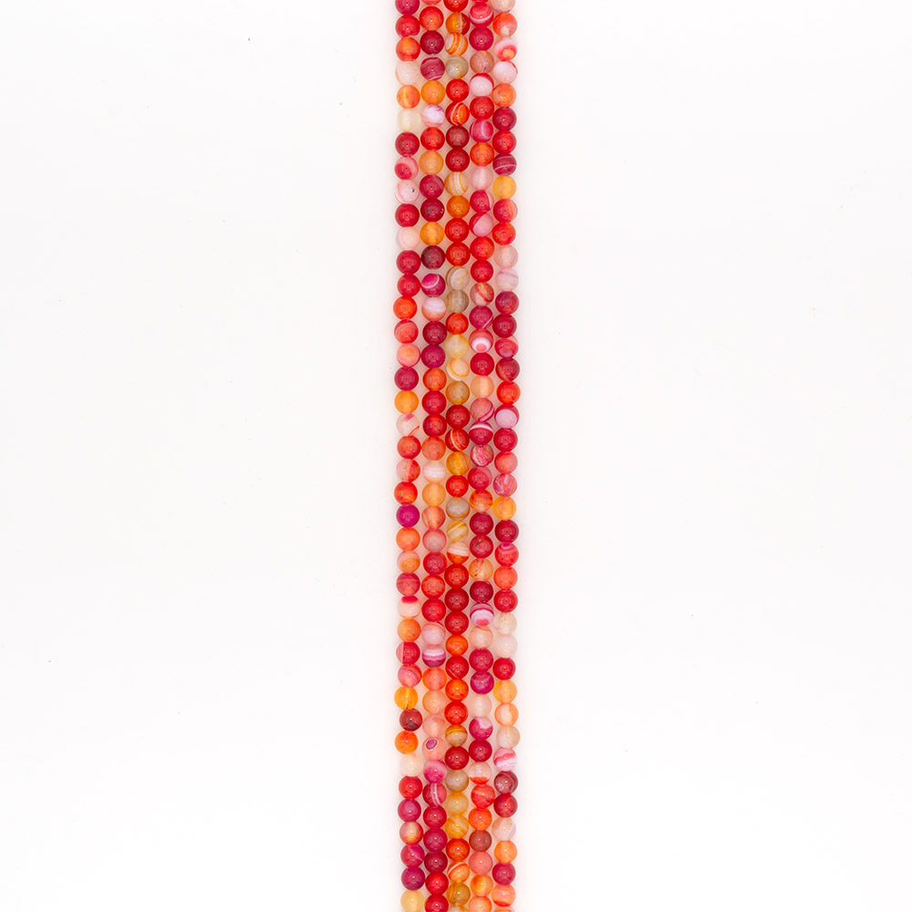 Фото товара агат шар цвет красно-розовый 6 мм