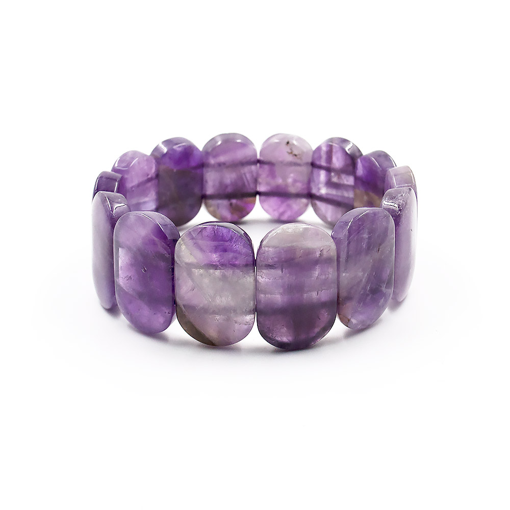 Браслет из аметиста сегмент 24*16 мм