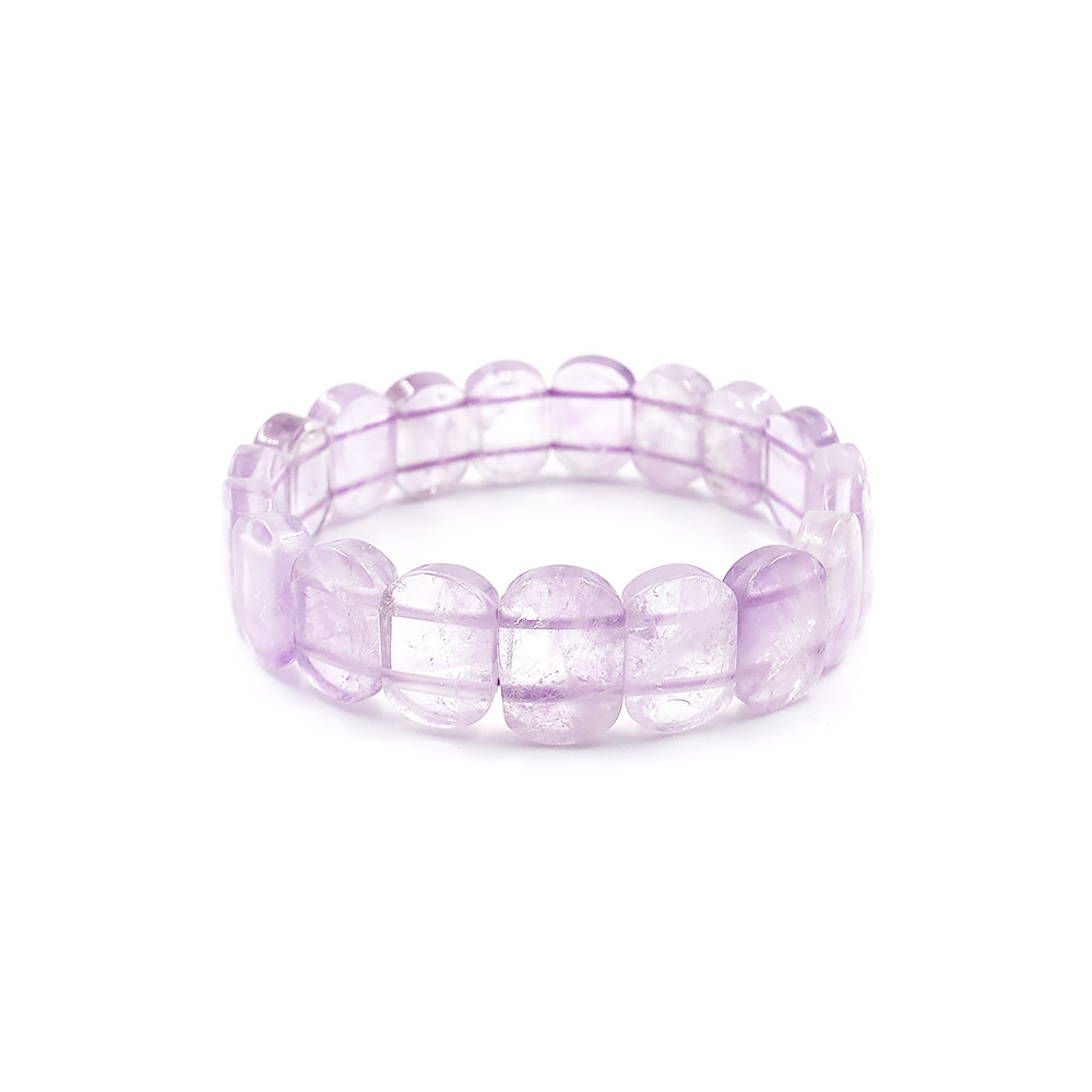 Браслет из аметиста лавандового сегмент овальный 15*11 мм
