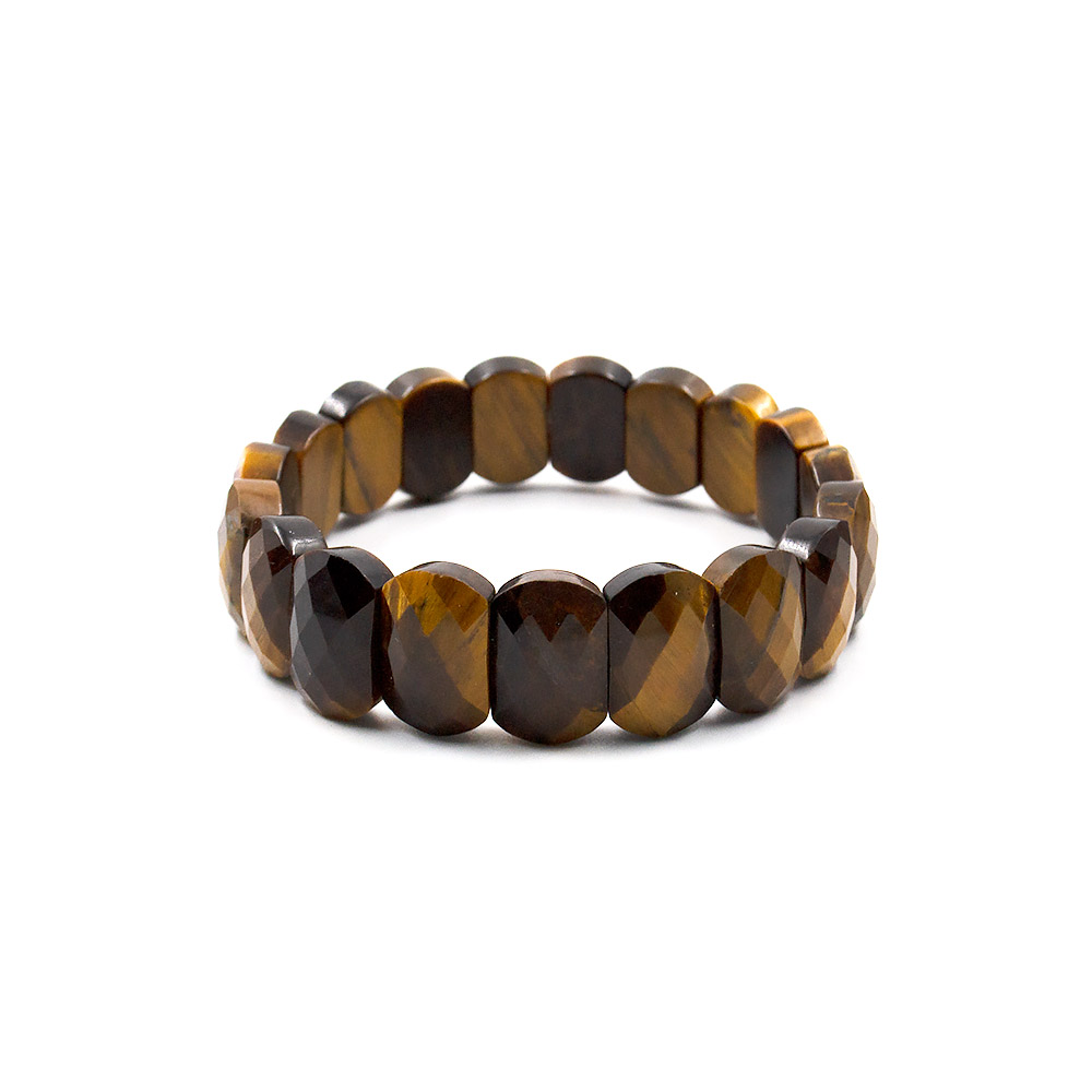 Фото товара браслет из тигрового глаза сегмент 14*10 мм грань люкс