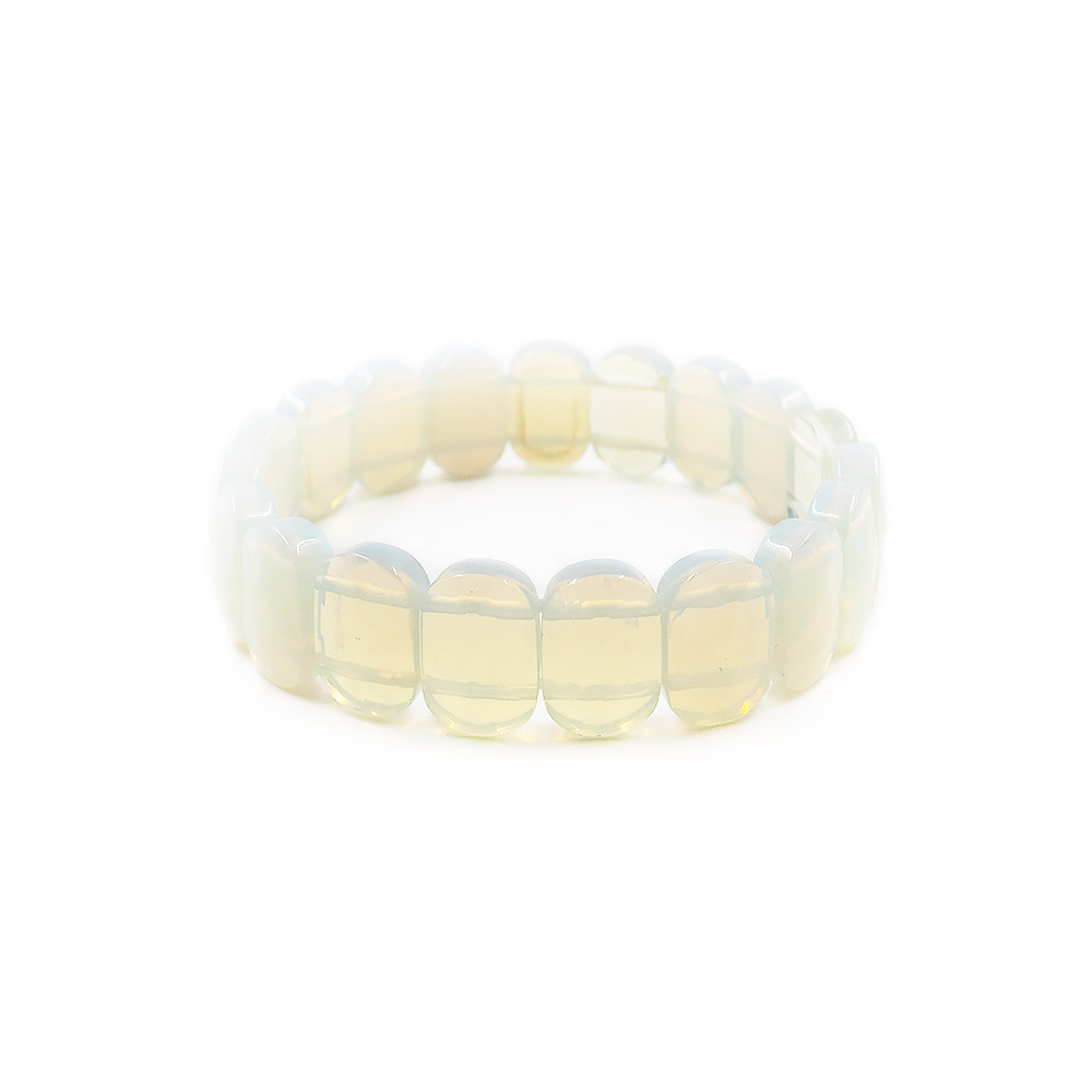 Браслет из лунного имитации сегмент овальный 15*11 мм грань