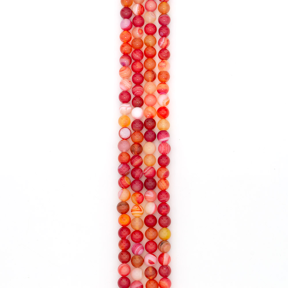 Фото товара агат шар цвет красно-розовый 10 мм