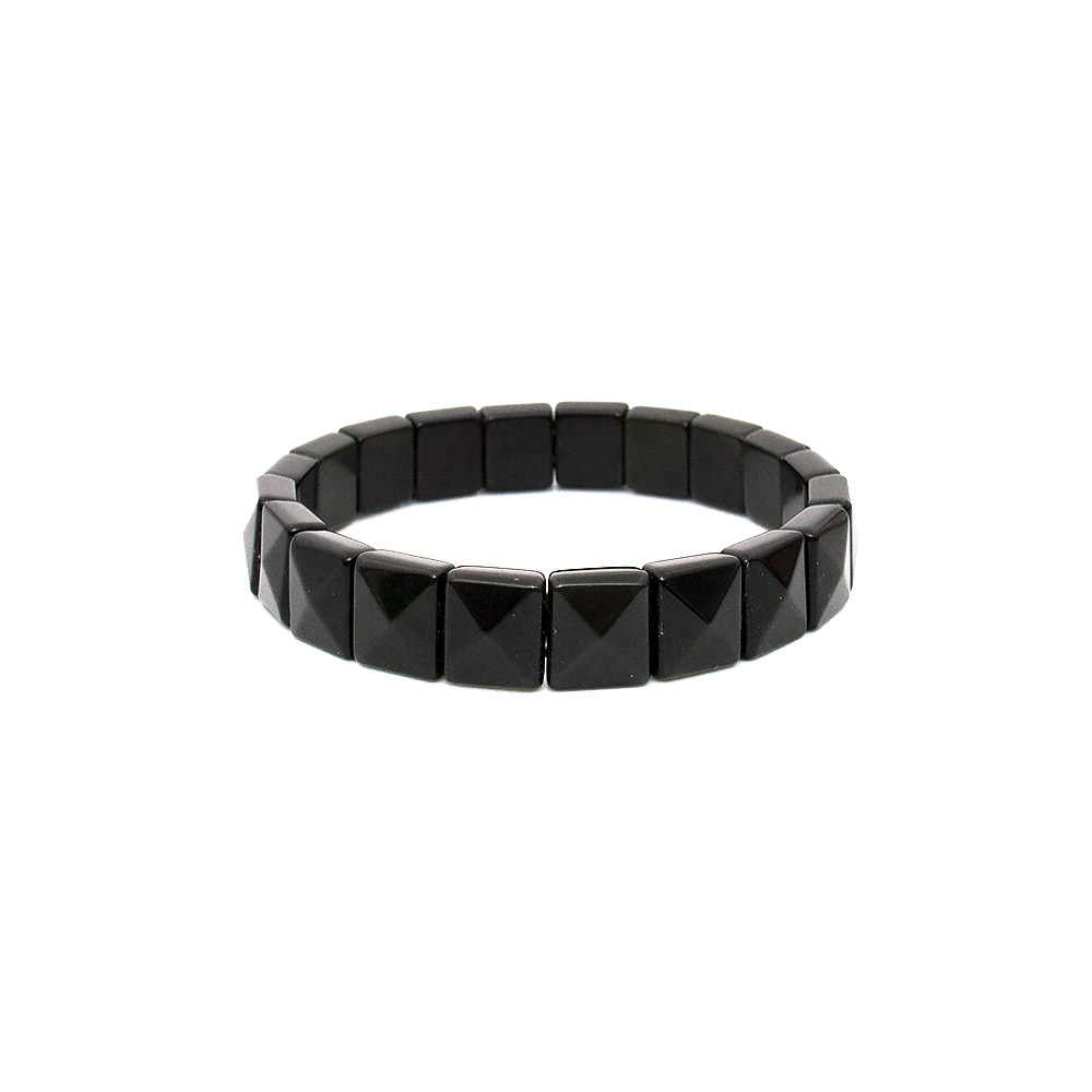 Фото товара браслет из обсидиана радужного квадрат 10*10 мм грань