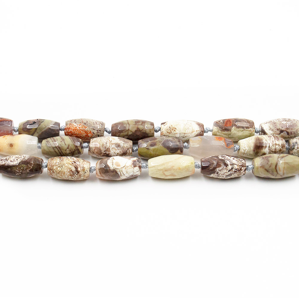 Фото товара яшма пейзажная бочата грань 15*8 мм