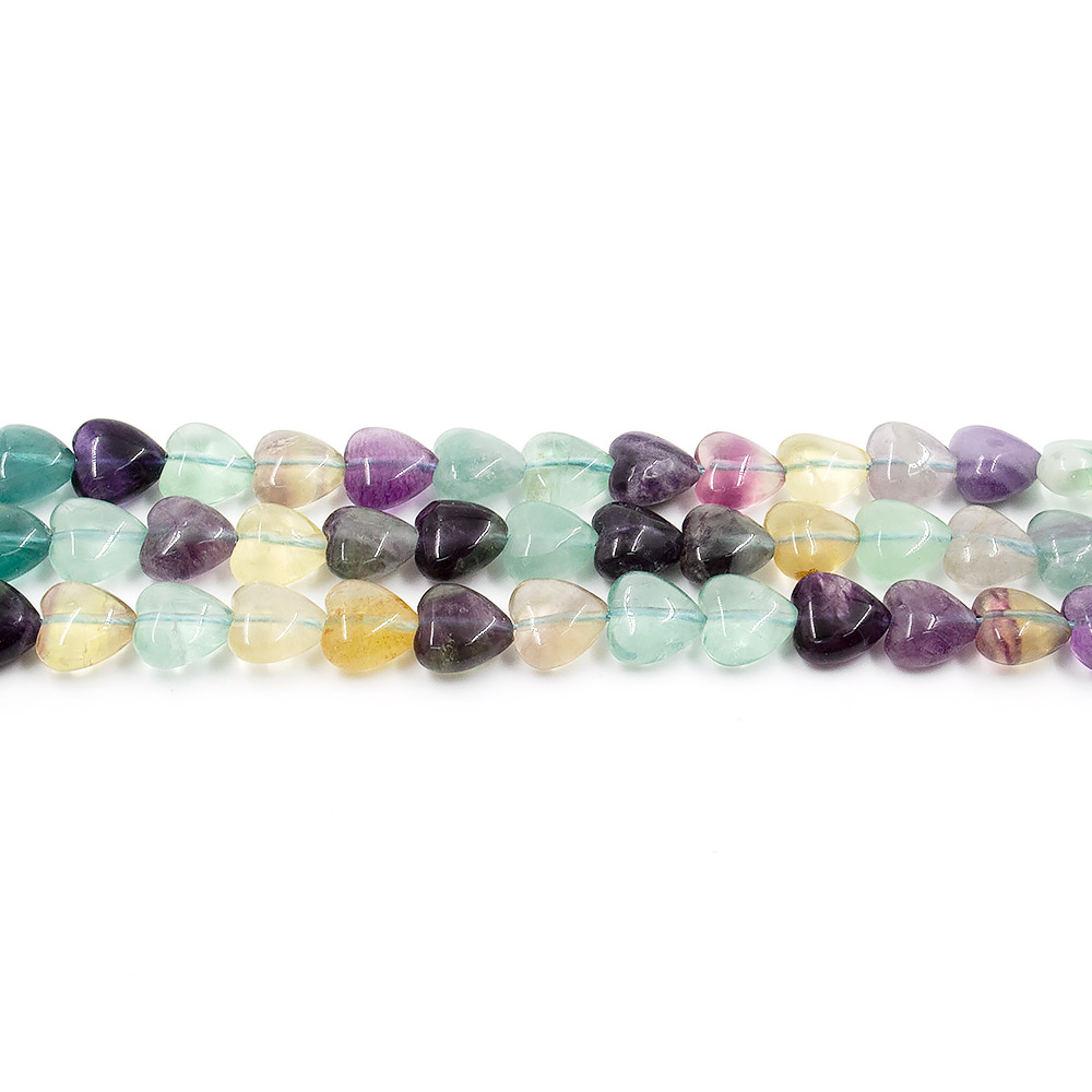 Флюорит радужный сердце 10*10 мм