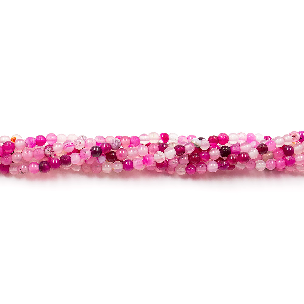Агат шар цвет фуксия светлая 4 мм