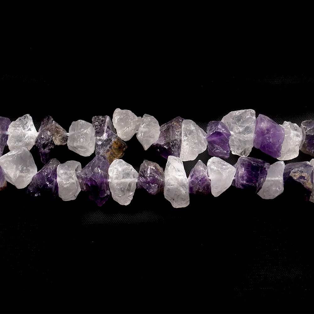 Фото товара горный хрусталь,аметист крошка крупная необработанная 17*11 мм