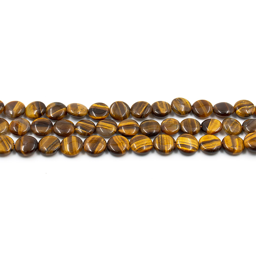 Фото товара тигровый глаз таблетка круглая 10 мм