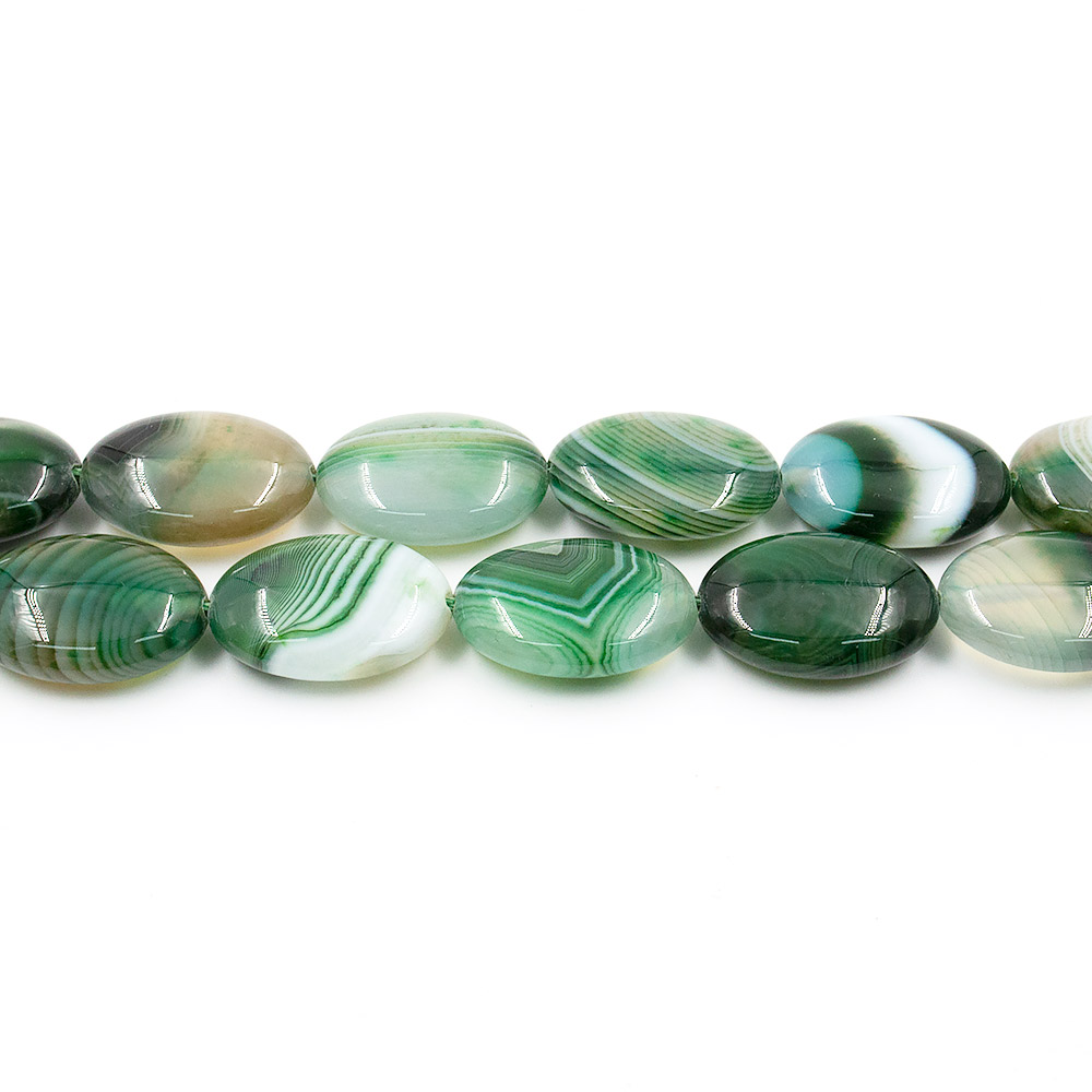 Фото товара агат таблетка цвет темно-зеленый 25*18 мм