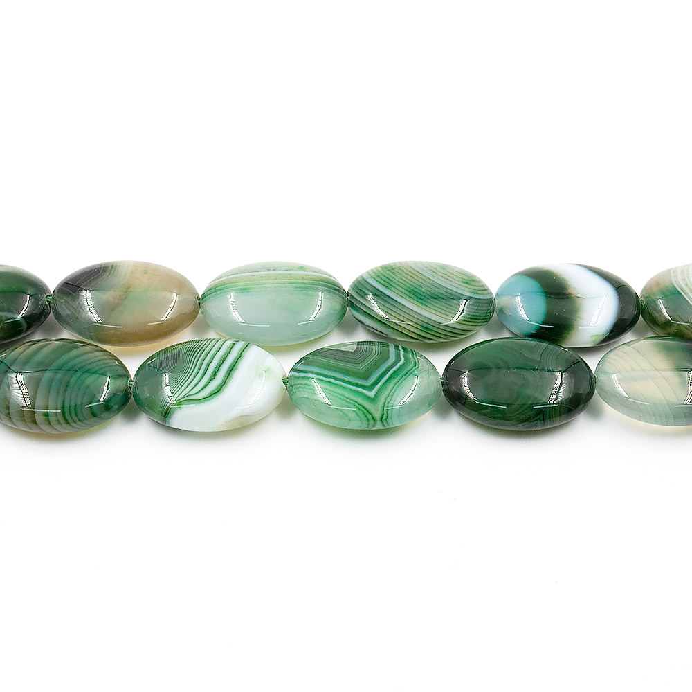 Агат таблетка цвет темно-зеленый 25*18 мм