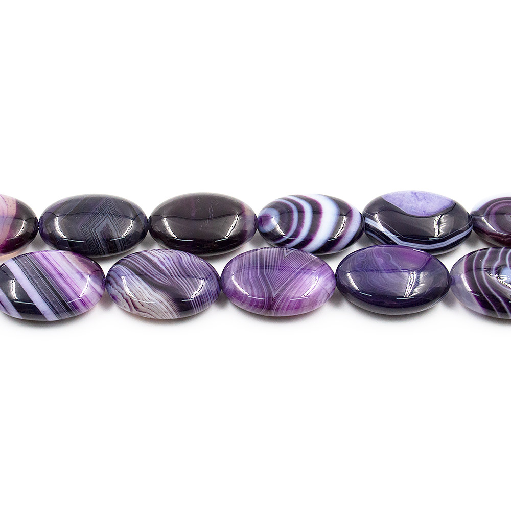 Фото товара агат таблетка цвет фиолетовый овальная 25*18 мм