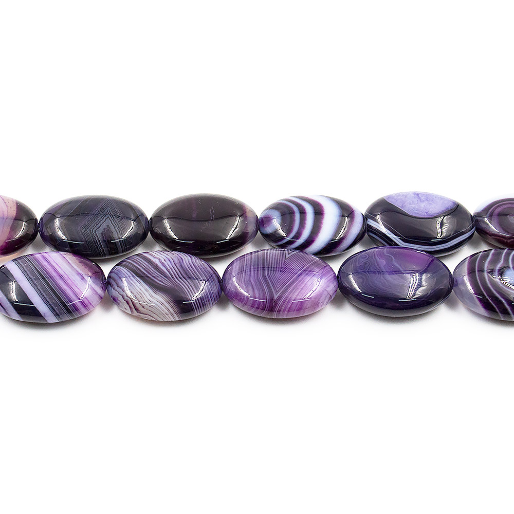 Агат таблетка цвет фиолетовый овальная 25*18 мм