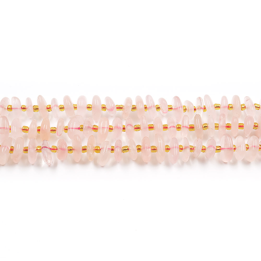 Фото товара розовый кварц слайсы 12*4 мм