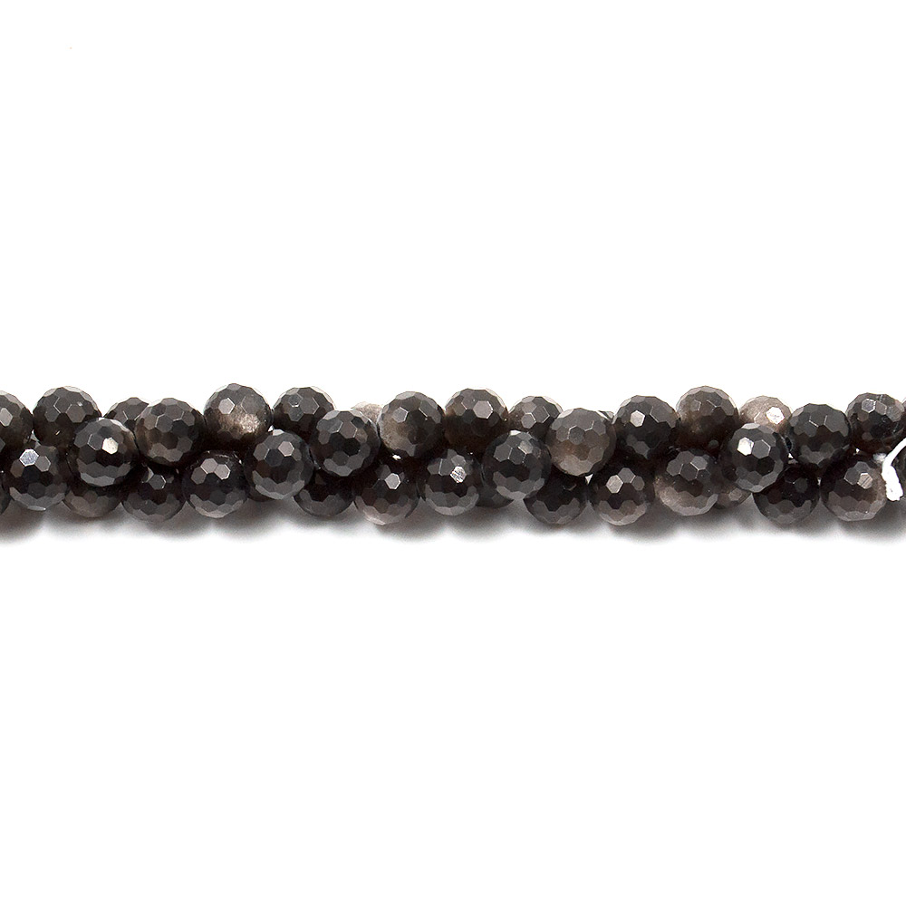 Фото товара обсидиан серебристый шар грань 8 мм