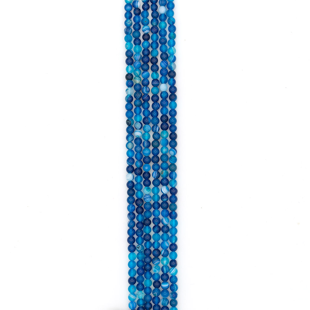 Фото товара агат шар цвет синий 6 мм